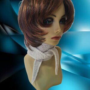 Sophie Scarf Neck Warmer Light Weight Delicate Light Gray Polyester Soft
